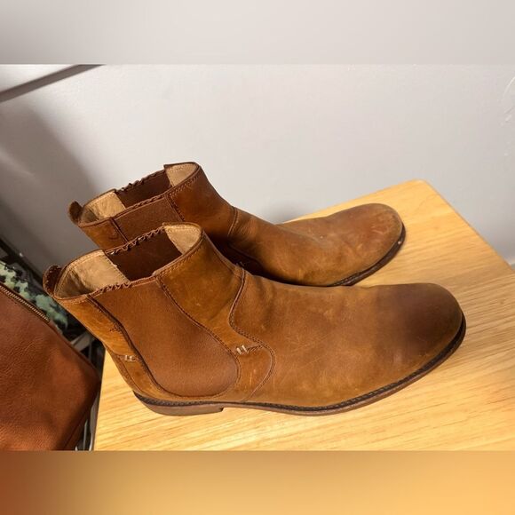 UGG Stevenson Men's Brown Ankle Leather Slip On Chelsea Boots Size 13 - Picture 6 of 6